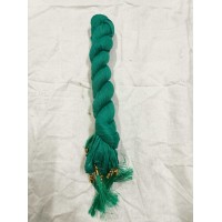 Lycra Tassel Lace Border Solid, Plain Dupatta 2 m, Dark Green