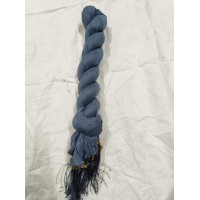 Lycra Tassel Lace Border Solid, Plain Dupatta 2 m, Grey