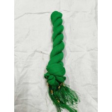 Lycra Tassel Lace Border Solid, Plain Dupatta 2 m, Light Green