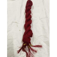 Lycra Tassel Lace Border Solid, Plain Dupatta 2 m, Maroon