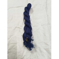 Lycra Tassel Lace Border Solid, Plain Dupatta 2 m, Navy