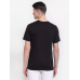 Cotton Rich Round Neck Printed T-Shirt Black for Men 3in1 2XL